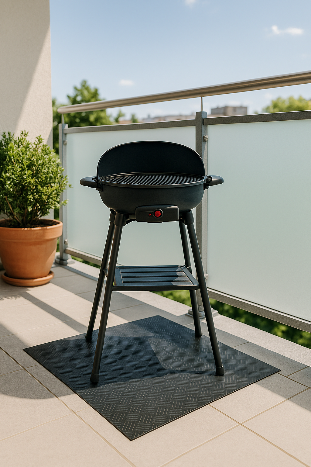 Grillmatte als Schutz nach Maß in Schwarz