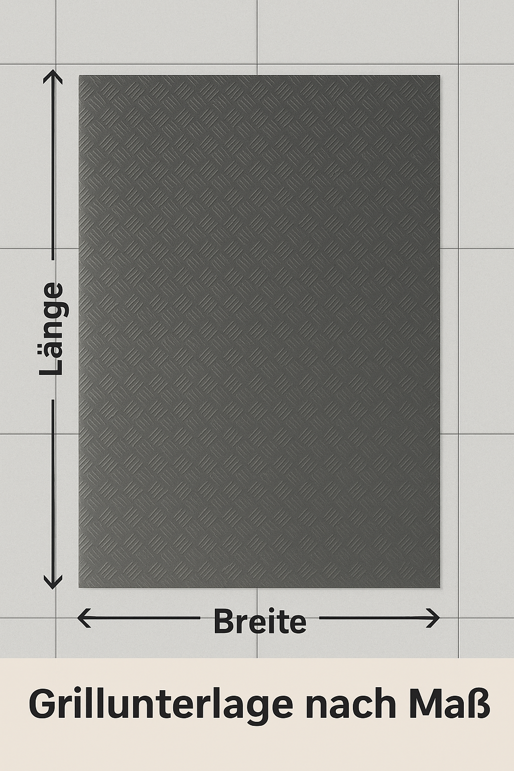 Grillmatte als Schutz nach Maß in Schwarz