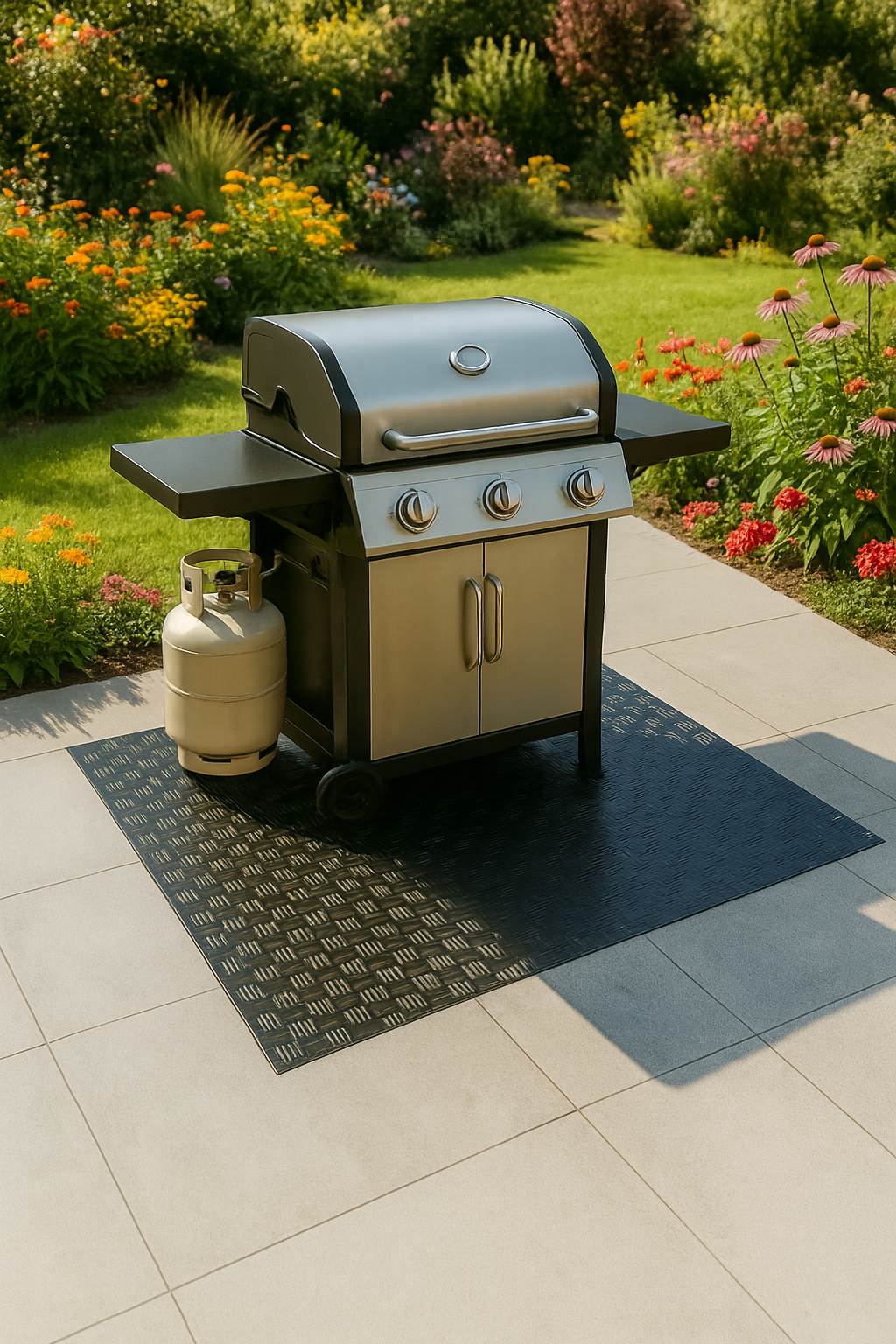 Grillmatte als Schutz nach Maß in Schwarz