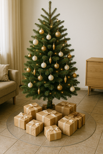 Weihnachtsbaum Unterlage - Transparent oder Mattiert in versch. Größen