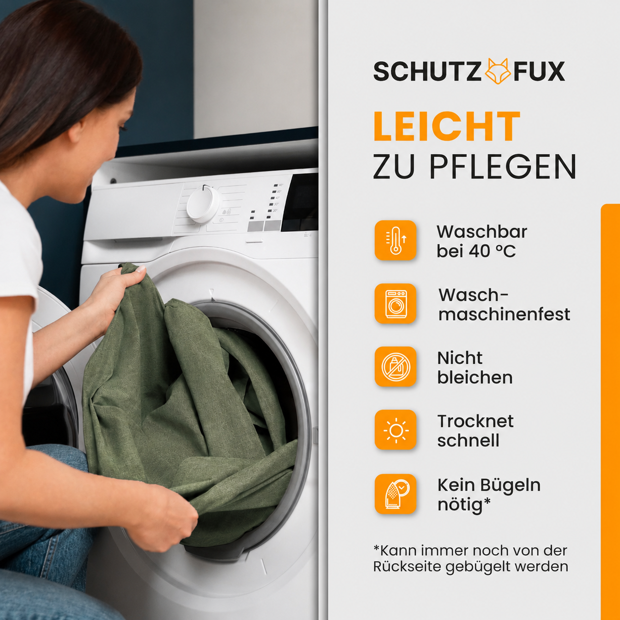 SCHUTZ-FUX Tischdecke Leinenoptik Dunkelgrün Oval & Rund – abwaschbar & wasserdicht